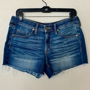 Mossimo Supply Co Blue Jean Shorts with Frayed Hem
